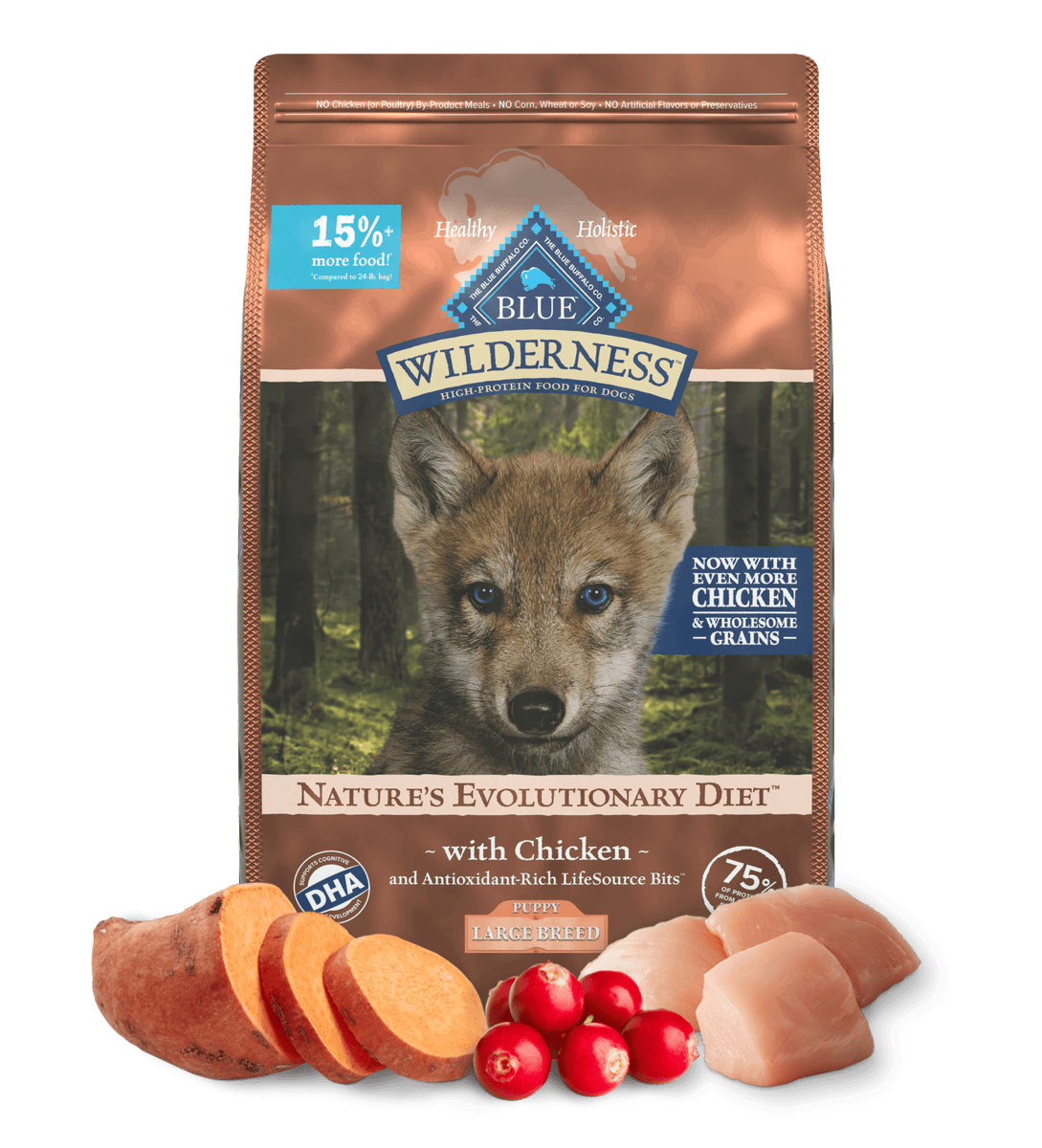 Blue wilderness high protein grain clearance free puppy wet dog food