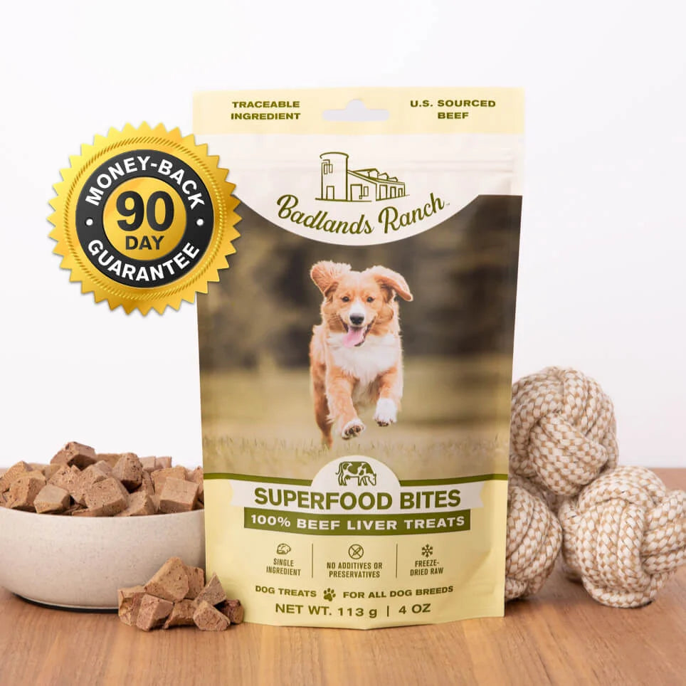 Badlands Ranch Superfood Bites Beef Liver Freeze Dried Dog Treats