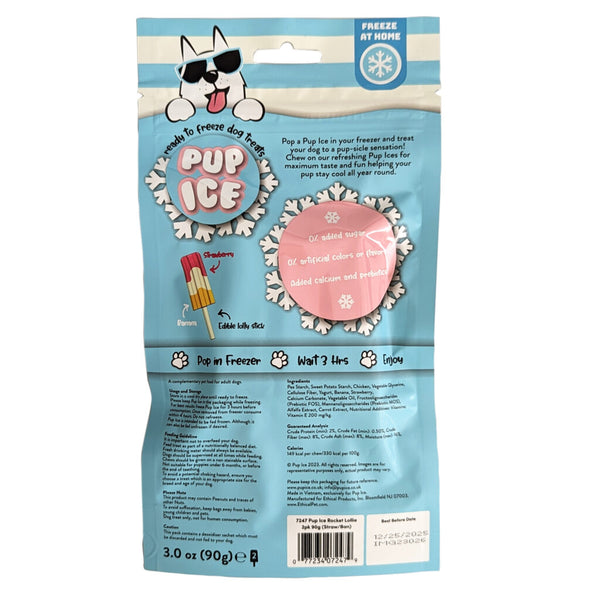 Pup Ice Rocket Lollies Yogurt, Strawberry and Banana 2-Pack