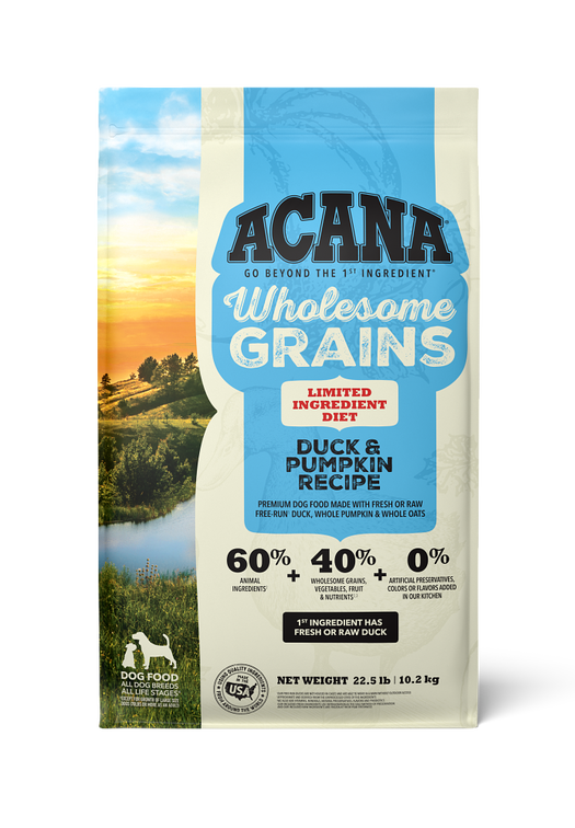 Acana LID Duck & Pumpkin + Wholesome Grains Dry Dog Food