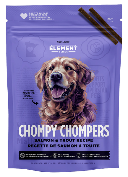 Nutrisource Elements Chompy Chompers Salmon & Trout Dog Chews