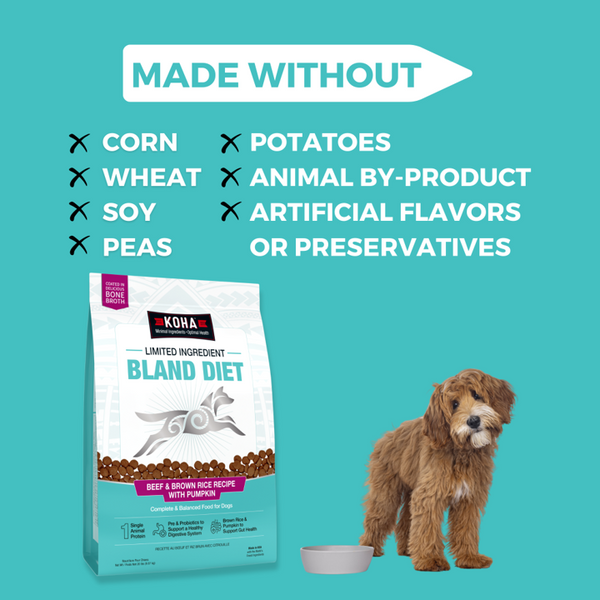 KOHA Limited Ingredient Bland Diet Beef & Brown Rice Dog Food