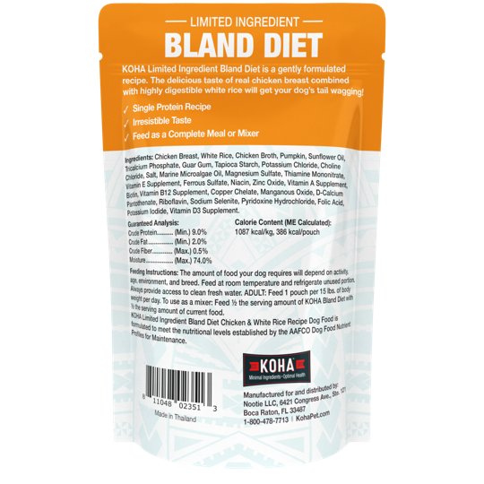 KOHA Limited Ingredient Bland Diet Chicken & White Rice Wet Dog Food