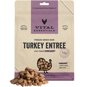 Vital Essentials Freeze-Dried Raw Mini Nibs Turkey Cat Food