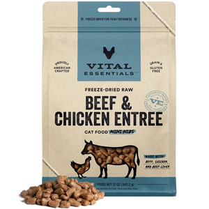 Vital Essentials Freeze-Dried Raw Mini Nibs Beef & Chicken Cat Food