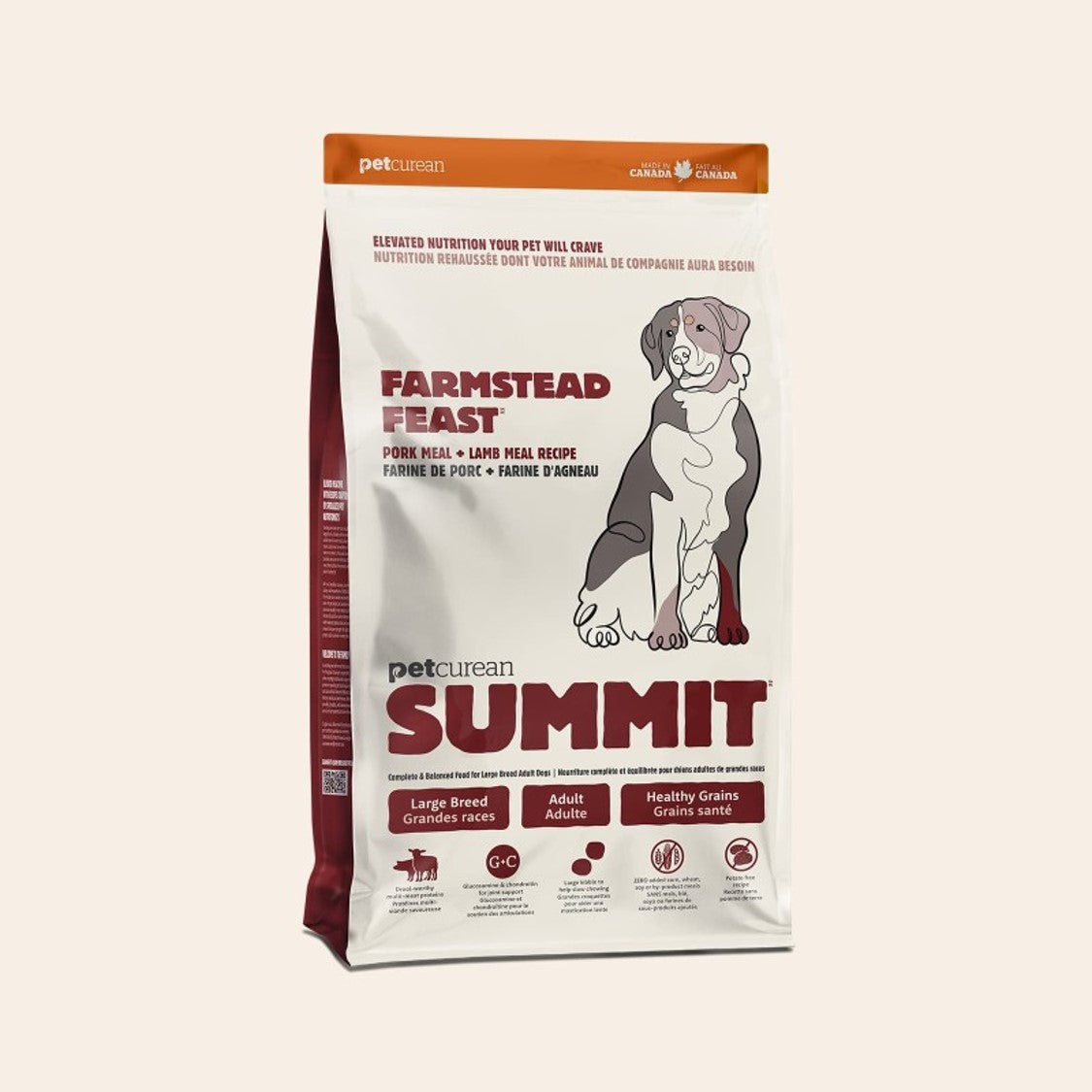 Petcurean Summit Farmstead Feast Large Breed Dry Dog Food