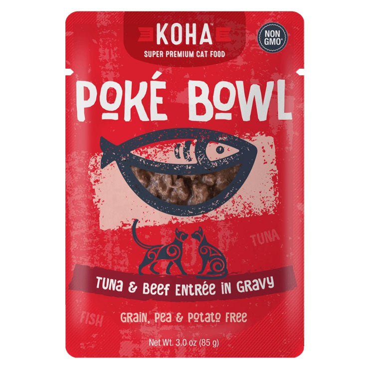 KOHA Pok Bowl Tuna Beef in Gravy Wet Cat Food