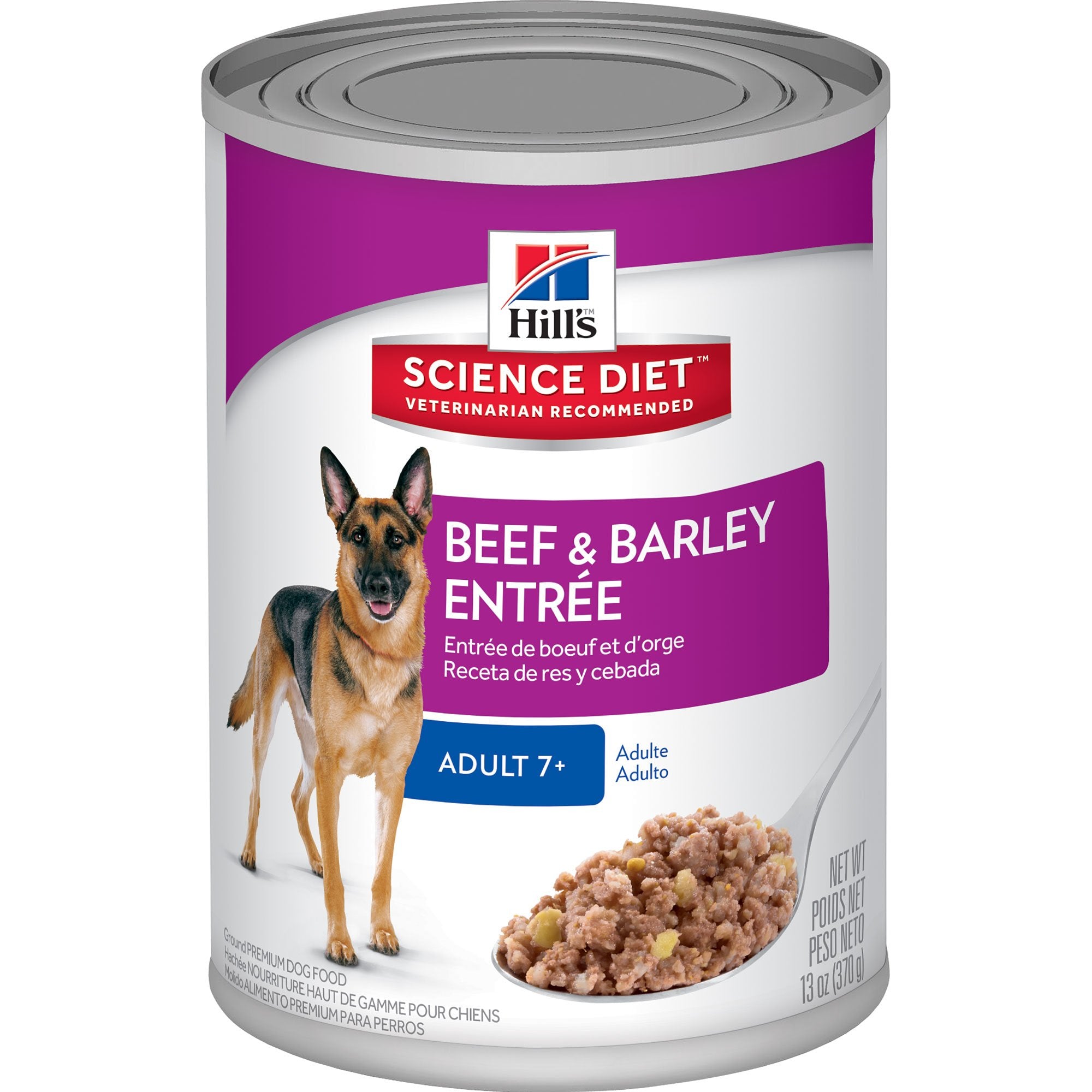 Science Diet Dog Food, Premium, Ground, Chicken & Barley Entree, Adult (1-6) - 13 oz