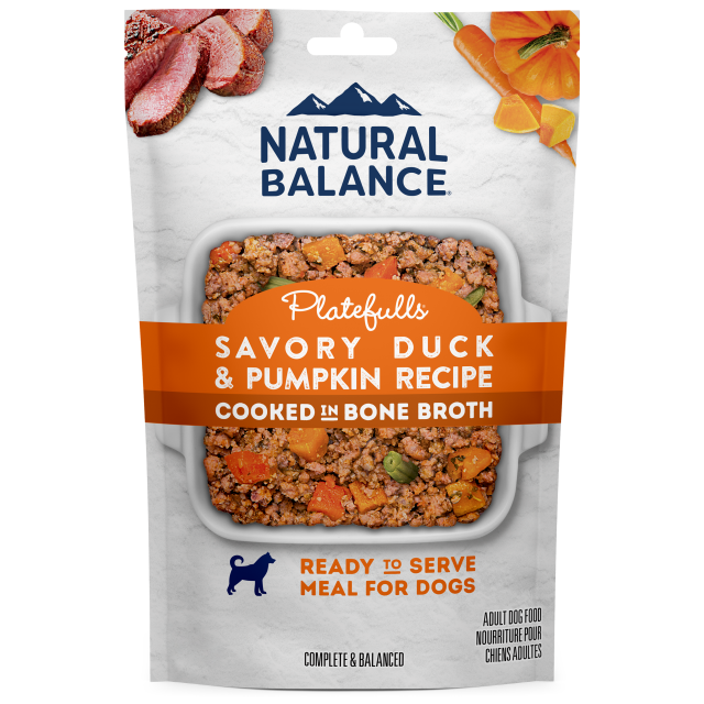 Natural Balance Platefulls Savory Duck & Pumpkin Recipe Ready to Serve Dog Food