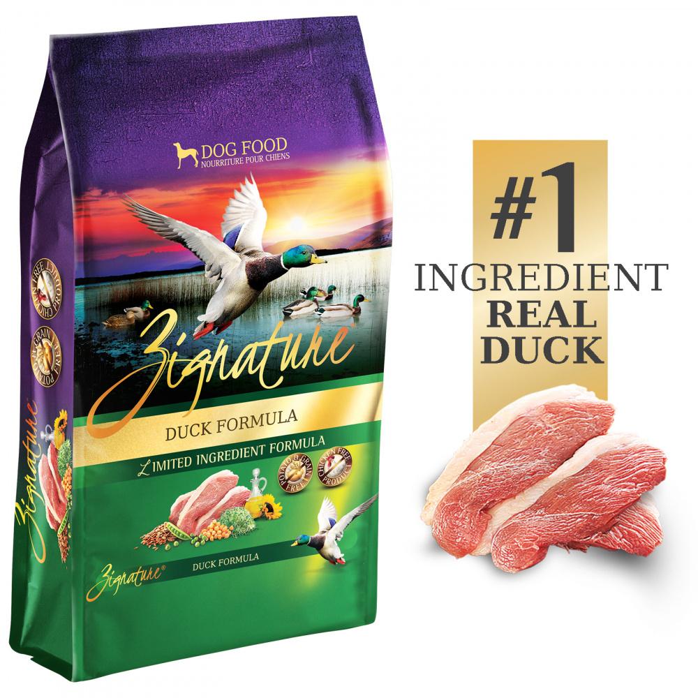 Zignature duck clearance formula dog food