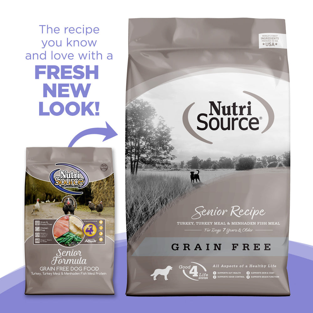 NutriSource Grain Free Senior Turkey Recipe Dry Dog Food