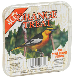 C & S Orange Treat Suet 12-Pack Wild Bird Food