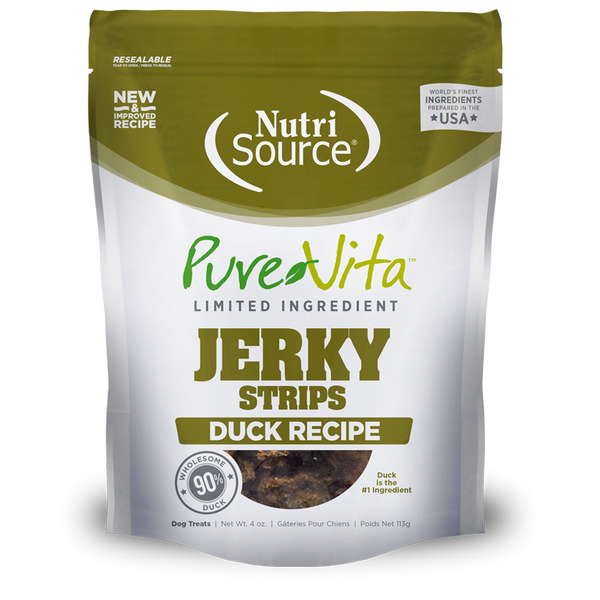 Nutrisource Pure Vita Duck Jerky Dog Treats