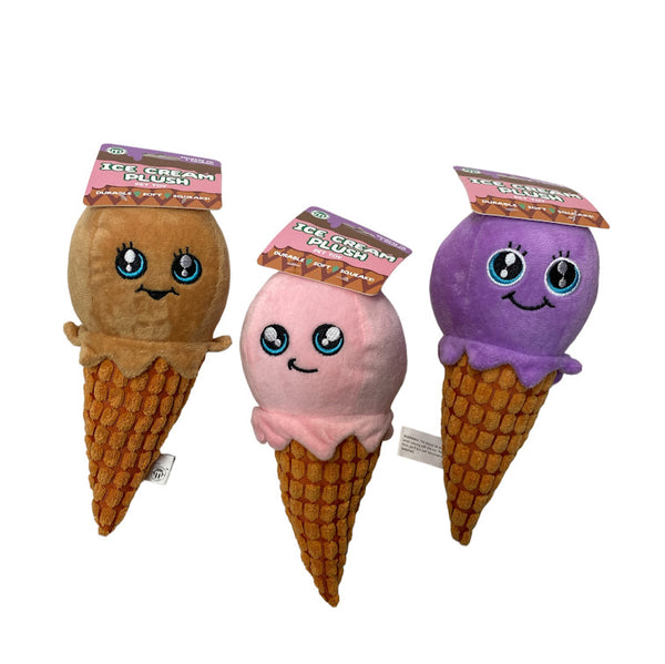 Plush ice cream 2024 cone dog toy