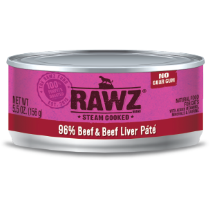 RAWZ 96% Beef and Liver Pate Wet Cat Food