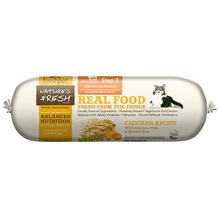 Freshpet Roll Nature s Fresh Chicken Peas Carrots Brown Rice Refrigerated Dog Food