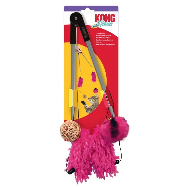 Kong feather teaser cat sales toy