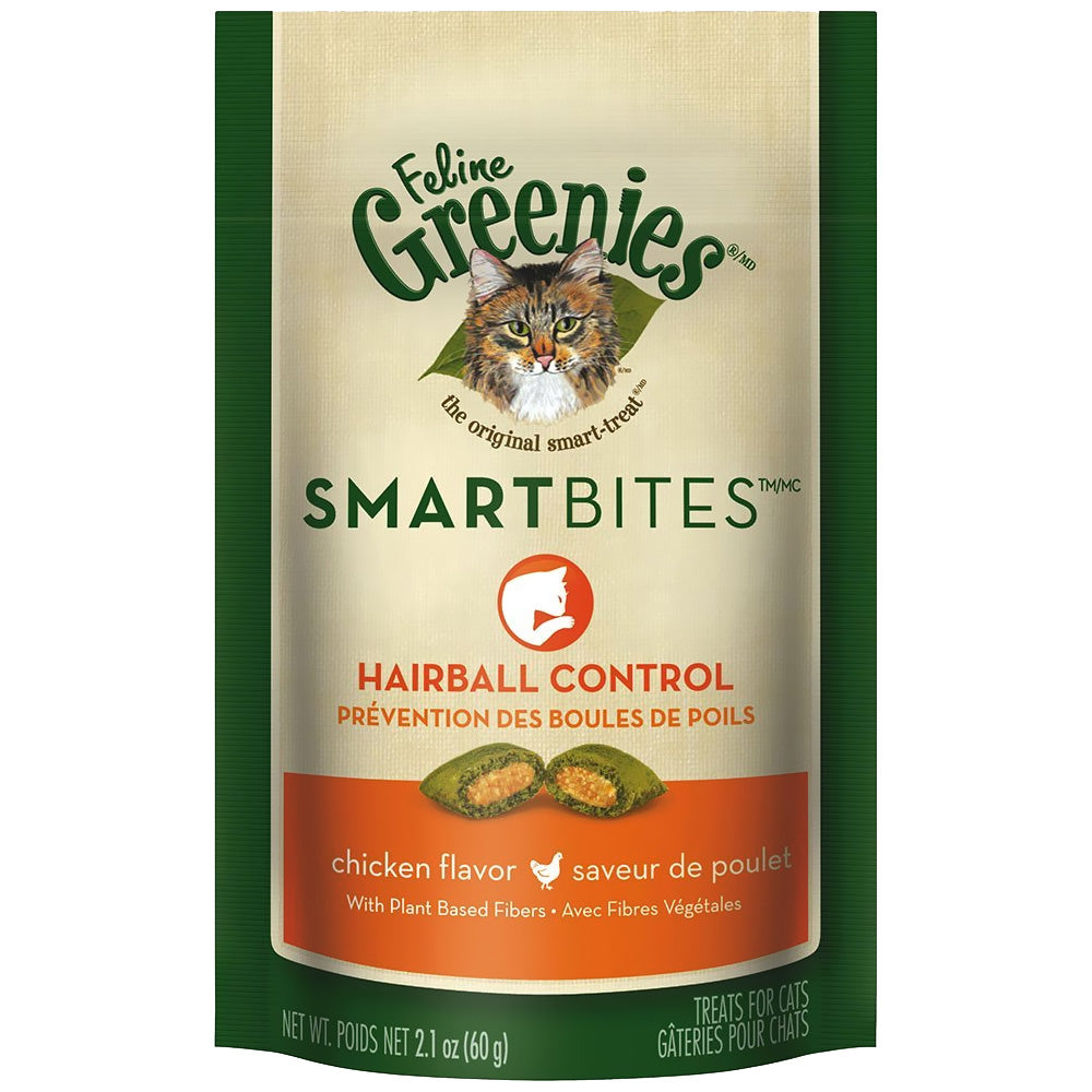 Feline greenies shop smartbites hairball control