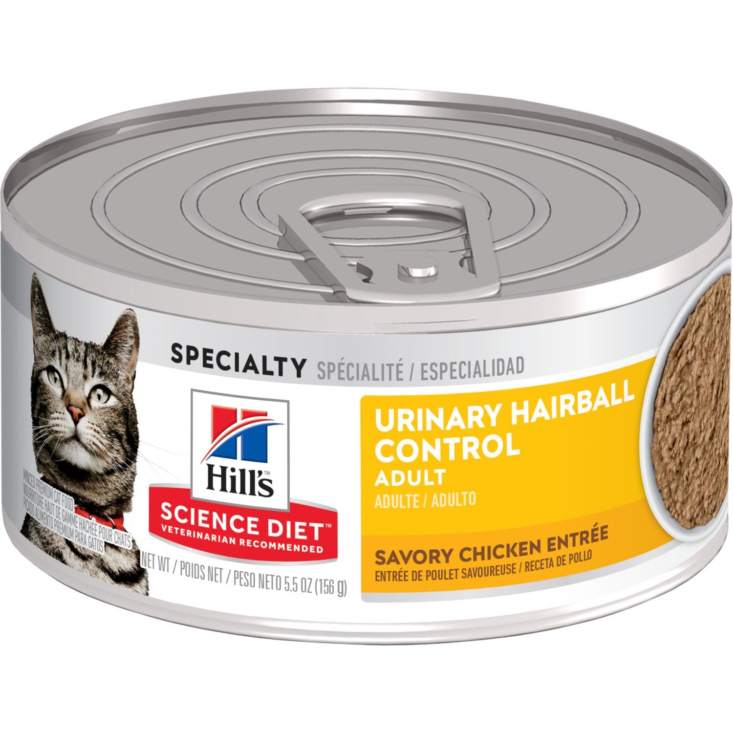 Science Diet Adult Urinary Hairball Control Savory Chicken Entr e Wet Cat Food